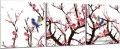 oiseaux en décoration florale de fleur de prune